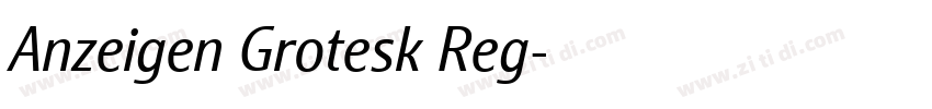 Anzeigen Grotesk Reg字体转换